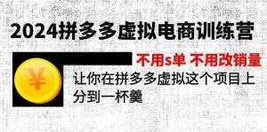 2024拼多多虚拟电商训练营 不用s单 不用改销量 在拼多多虚拟上分到一杯羹-网创电课网