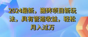 （11616期）2024最近，搬砖收益新玩法，动动手指日入300+，具有管道收益-网创电课网
