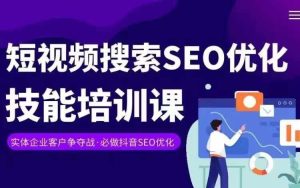 实体抖音搜索（抖音SEO）变现课，短视频搜索seo优化技能-网创电课网