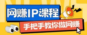 ip合伙人打造1.0，从0到1教你做网创，实现月入过万【揭秘】-网创电课网