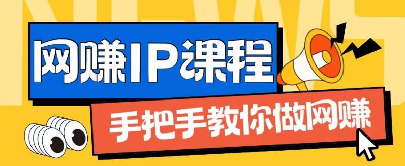 ip合伙人打造1.0，从0到1教你做网创，实现月入过万【揭秘】-网创电课网