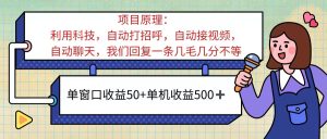 （11722期）ai语聊，单窗口收益50+，单机收益500+，无脑挂机无脑干！！！-网创电课网