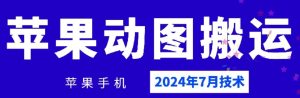 2024年7月苹果手机动图搬运技术-网创电课网
