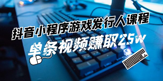 抖音小程序游戏发行人课程：带你玩转游戏任务变现，单条视频赚取25w-网创电课网