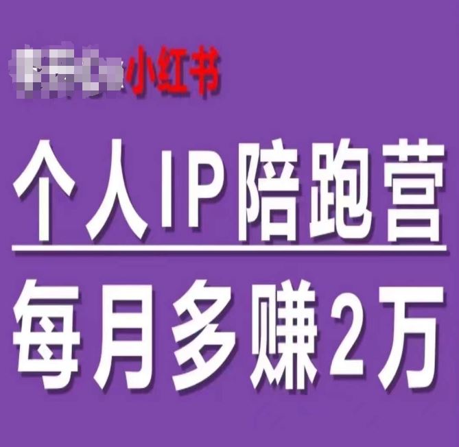 小红书个人IP陪跑营，60天拥有自动转化成交的双渠道个人IP，每月多赚2w-网创电课网