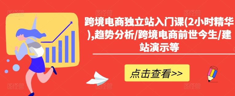 跨境电商独立站入门课(2小时精华),趋势分析/跨境电商前世今生/建站演示等-网创电课网