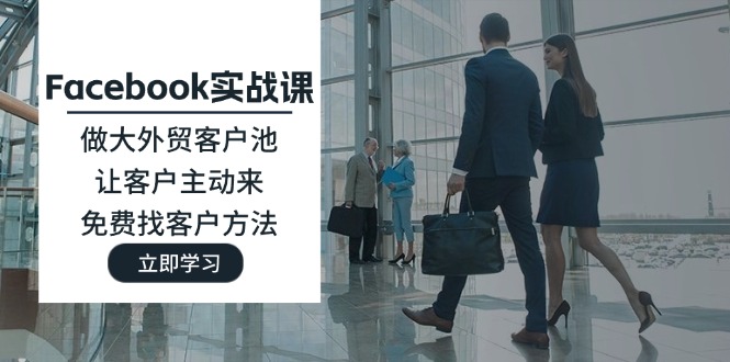 （11913期）Facebook实战课：做大外贸客户池，让客户主动来，免费找客户方法-网创电课网