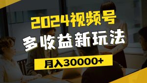 （11905期）2024视频号多收益新玩法，每天5分钟，月入3w+，新手小白都能简单上手-网创电课网