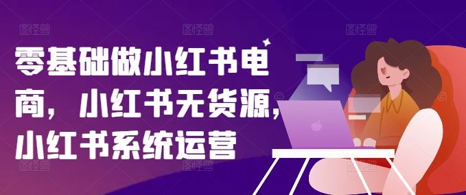 零基础做小红书电商，小红书无货源，小红书系统运营-网创电课网