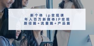 (11971期)新个体 ip变现课,年入百万新媒体IP变现,路径篇+流量篇+产品篇-网创电课网