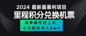 2024最新里程积分兑换机票，手机操作小白轻松月入5万+-网创电课网