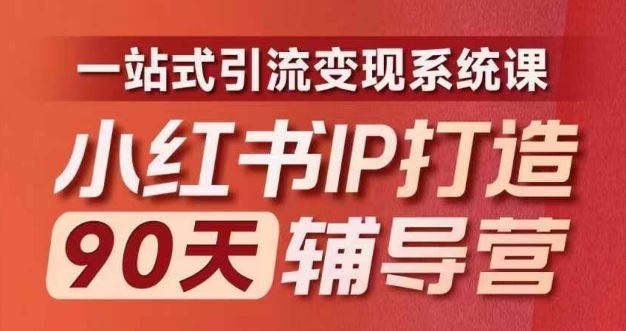 小红书IP打造90天辅导营(第十期)​内容全面升级，一站式引流变现系统课-网创电课网