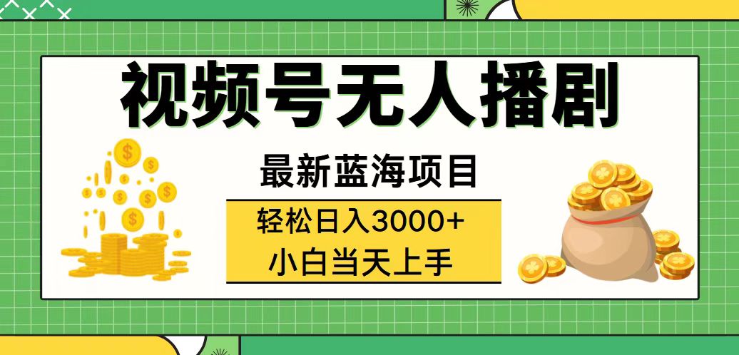 （12128期）视频号无人播剧，轻松日入3000+，最新蓝海项目，拉爆流量收益，多种变…-网创电课网