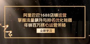 (12184期)阿里巴巴1688店铺运营,掌握流量飙升与排名优化秘籍 年销百万核心运营策略-网创电课网