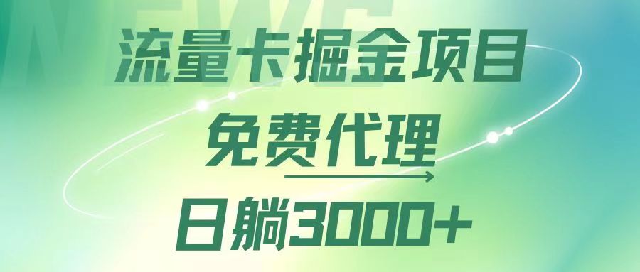 （12321期）流量卡掘金代理，日躺赚3000+，变现暴力，多种推广途径-网创电课网