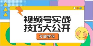视频号实战技巧大公开：选题拍摄、运营推广、直播带货一站式学习-网创电课网