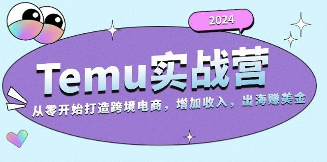 2024Temu出海赚美金实战营，从零开始打造跨境电商增加收入（124G）-网创电课网