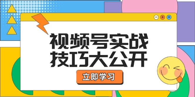 视频号实战技巧大公开：选题拍摄、运营推广、直播带货一站式学习-网创电课网
