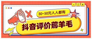 抖音评价薅羊毛，30-50元，邀请一个20元，人人都有！【附入口】-网创电课网