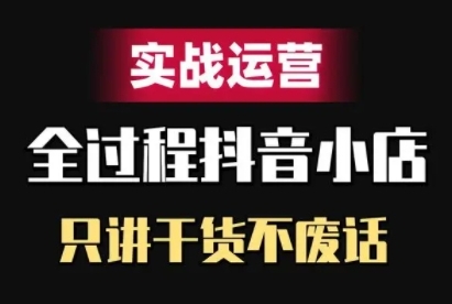 抖音小店精细化实战运营，只讲干货不废话-网创电课网