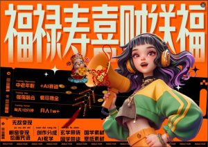 AI狂撸中老年赛道，福禄寿喜财送财送福，每日轻松十分钟，月入1W+， 抓紧冲-网创电课网