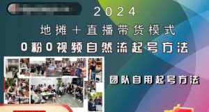 2024地摊+直播带货模式自然流起号稳号全流程，0粉0视频自然流起号方法-网创电课网