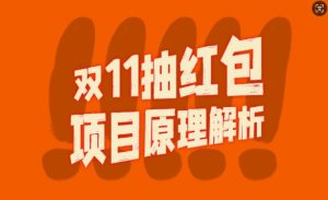 双11抽红包视频裂变项目【完整制作攻略】-网创电课网