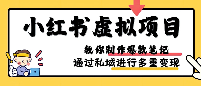 小红书虚拟项目实战，爆款笔记制作，矩阵放大玩法分享-网创电课网