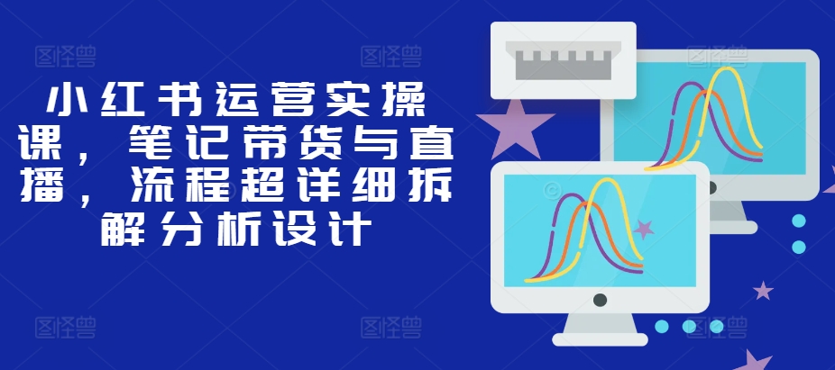 小红书运营实操课，笔记带货与直播，流程超详细拆解分析设计-网创电课网