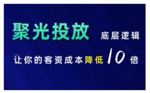 小红书聚光投放底层逻辑课，让你的客资成本降低10倍-网创电课网
