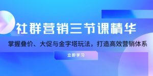 社群营销三节课精华：掌握叠价、大促与金字塔玩法，打造高效营销体系-网创电课网