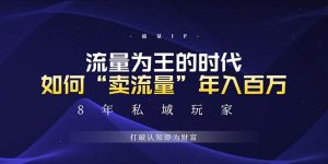 未来如何通过“卖流量”年入百万，跨越一切周期绝对蓝海项目-网创电课网