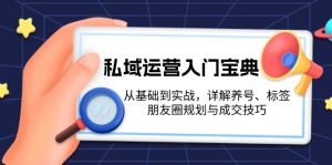 私域运营入门宝典:从基础到实战,详解养号、标签、朋友圈规划与成交技巧-网创电课网