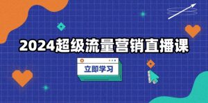 2024超级流量营销直播课,低成本打法,提升流量转化率,案例拆解爆款-网创电课网