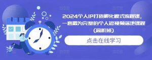 2024个人IP打造孵化模式流程课，一套最为完整的个人短视频落地课程(高阶班)-网创电课网