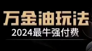 2024最牛强付费，万金油强付费玩法，干货满满，全程实操起飞（更新12月）-网创电课网