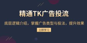 精通TK广告投流：底层逻辑介绍，掌握广告类型与投法，提升效果-网创电课网