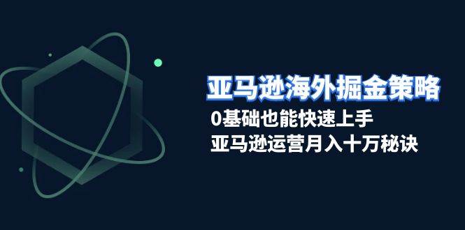 亚马逊海外掘金策略，0基础也能快速上手，亚马逊运营月入十万秘诀-网创电课网