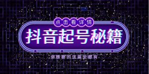 抖音起号秘籍，掌握抖音算法与鱼塘玩法，快速获取流量，打造爆款直播间-网创电课网