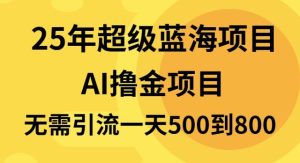 25年超级蓝海项目一天800+，半搬砖项目，不需要引流-网创电课网