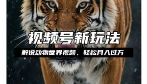 利用动物世界解说视频，赚分成计划收益，轻松月入过W，操作简单-网创电课网