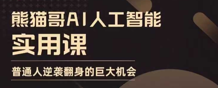 AI人工智能实用课，实在实用实战，普通人逆袭翻身的巨大机会-网创电课网