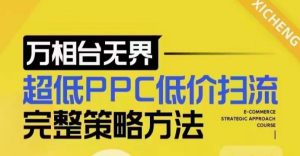 超低PPC低价扫流完整策略方法，最新低价扫流底层逻辑，万相台无界低价扫流实战流程方法-网创电课网