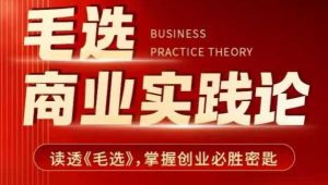 毛选商业实践论，读透《毛选》掌握创业必胜密匙-网创电课网