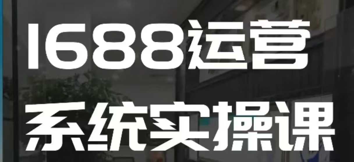 1688高阶运营系统实操课，快速掌握1688店铺运营的核心玩法-网创电课网