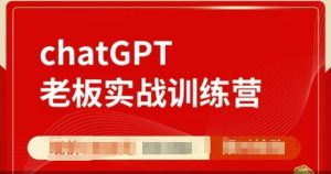 ChatGPT老板实战训练营,用GPT带飞,一人顶一个团队-网创电课网