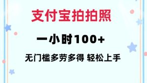 支付宝拍拍照一小时100+无任何门槛多劳多得一台手机轻松操做-网创电课网