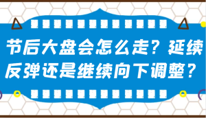 某公众号付费文章：节后大盘会怎么走？延续反弹还是继续向下调整？-网创电课网