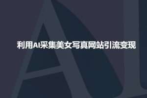 利用AI采集美女写真网站引流变现，引流嘎嘎的-网创电课网